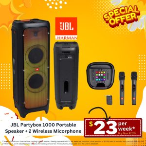 JBL PartyBox Speaker + Wired Microphone