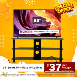 65" Smart TV + TV Cabinet Package Deal