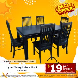 Lynn Black Dining Suite Package Deal